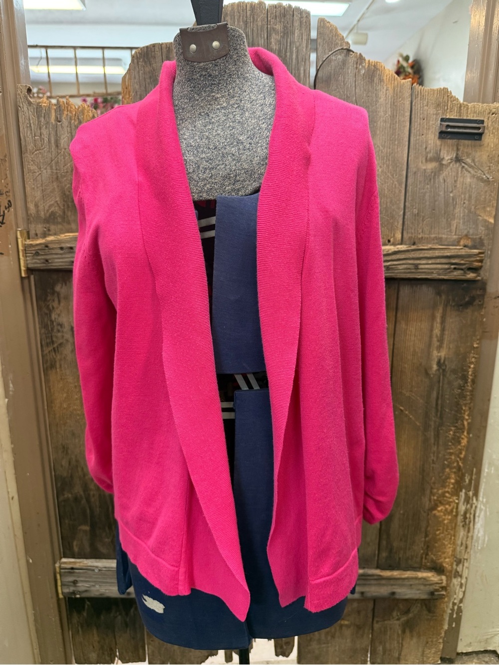 Source Unknown Hot Pink Open-Front Cardigan